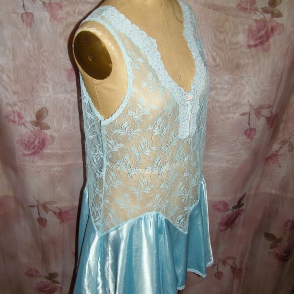 🌊NEW🌊 (vintage) size L Val Mode Lace Chemise Made in the USA! - Picture 3 of 13
